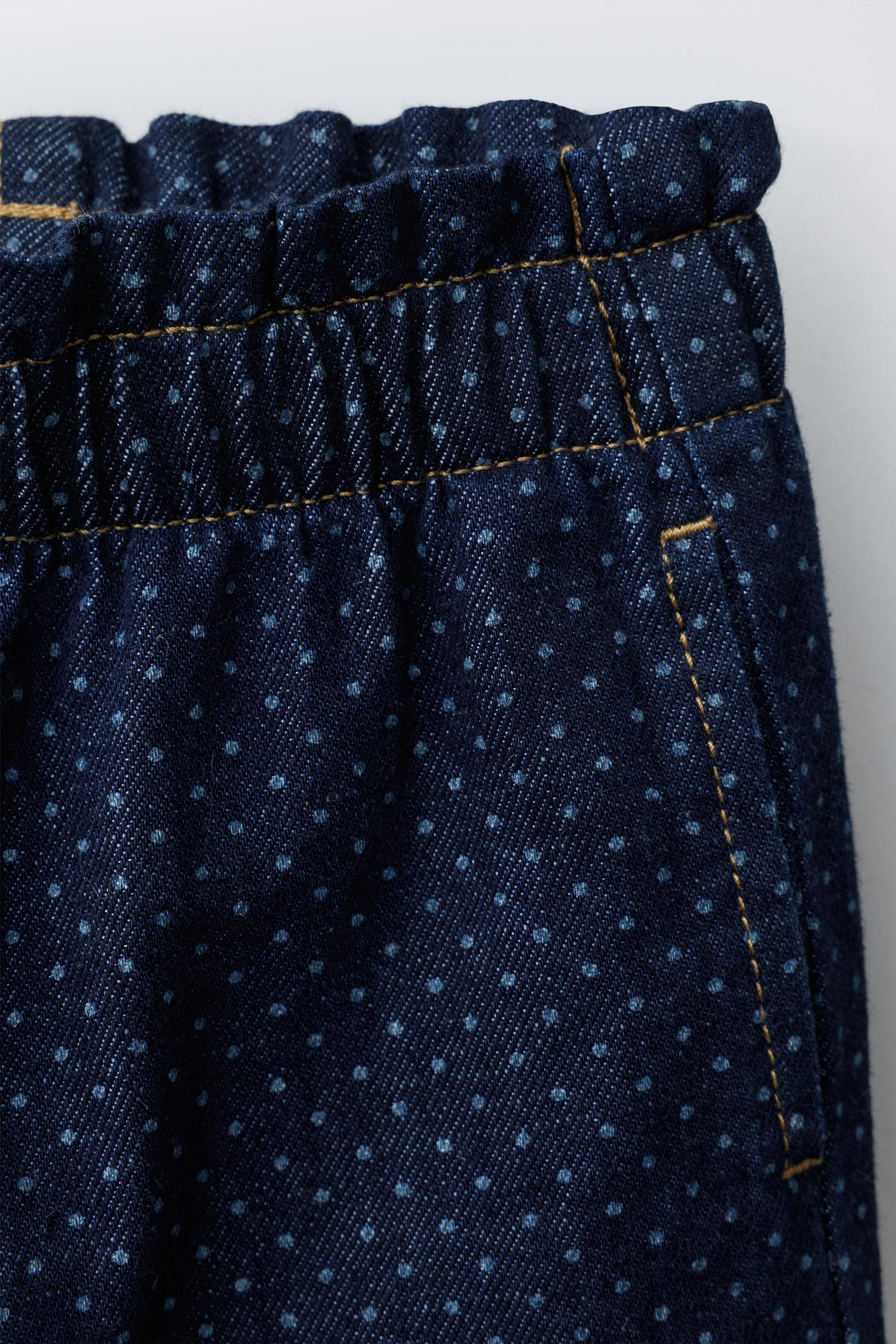 POLKA DOT WIDE LEG JEANS